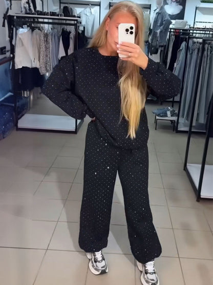 Sparkle Tracksuit Streetwear Lounge Set