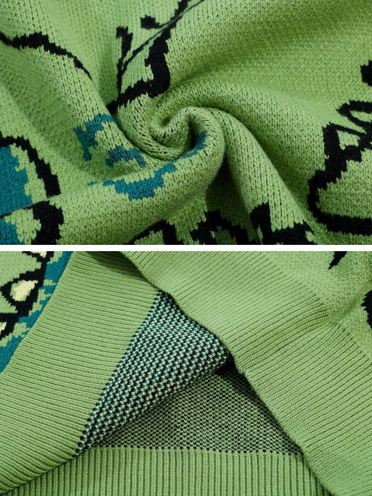 Aelfric Eden Dinosaur Cartoon Graphic Knit Sweater - Seldom Seen Styles