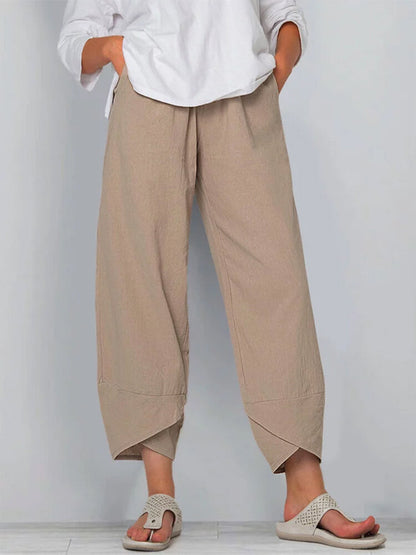 Women's Capri Pants Casual Summer Cotton Cropped Lounge Pants Trousers - Seldom Seen Styles