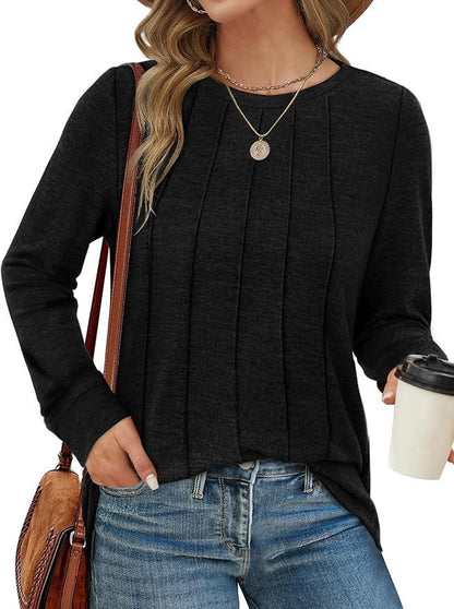 Long Sleeve Shirts for Women Lightweight Sweaters Fall Outfits 2025 Winter Clothing Dressy Casual Soft - Seldom Seen Styles
