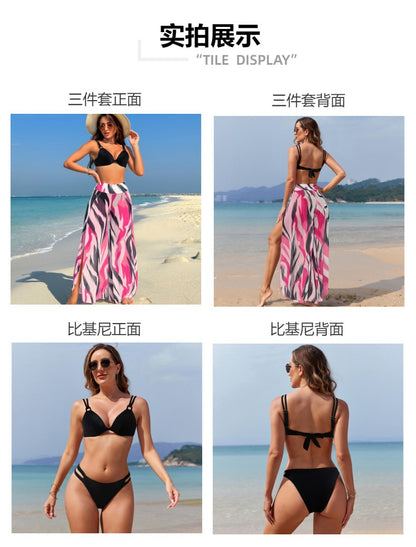 Swimsuit for Women2024New Style European and American Bikini Long Pants Three-Piece Swimsuit