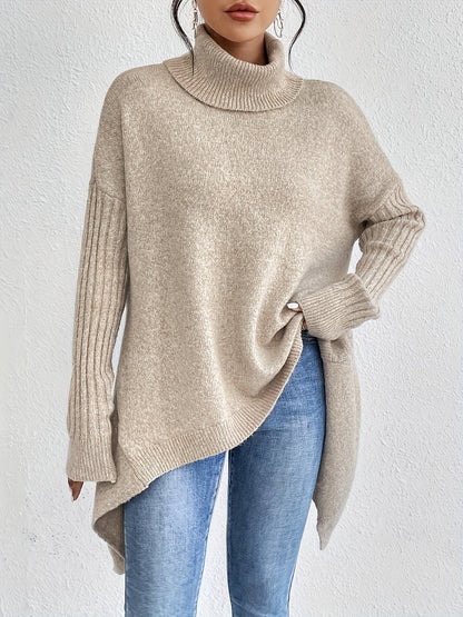 Isla - Oversized Turtleneck Sweater - Seldom Seen Styles