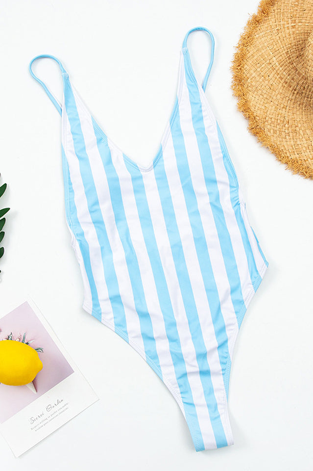 Stripe One Piece Swimsuit - Seldom Seen Styles