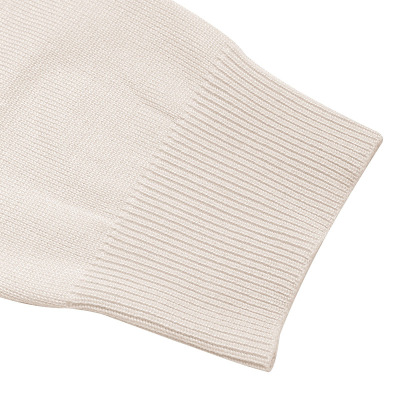 Women's Cute Aesthetic Heart Cream Sweaters Trendy Fall Pullover Crewneck Long Sleeve Soft Knitted Sweater Top