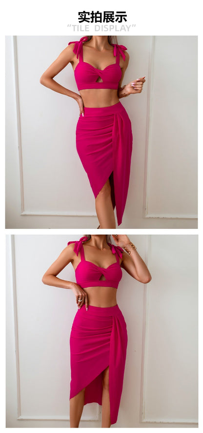 2024 New Nylon Swimwear Women Three-Piece Set bikini Swimwear Bikini - Seldom Seen Styles