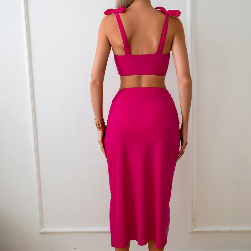 2024 New Nylon Swimwear Women Three-Piece Set bikini Swimwear Bikini - Seldom Seen Styles