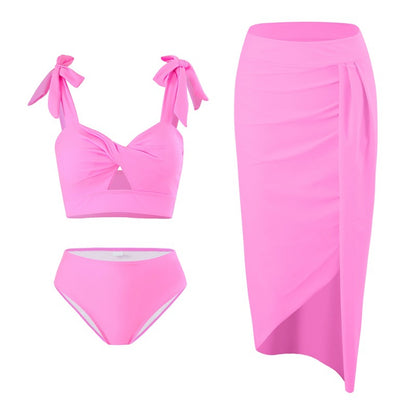 2024 New Nylon Swimwear Women Three-Piece Set bikini Swimwear Bikini - Seldom Seen Styles