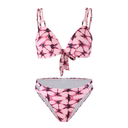 2024New Style Swimsuit Bikini Three-Piece Set Mesh Print Long Pants Swimwear swimwear - Seldom Seen Styles