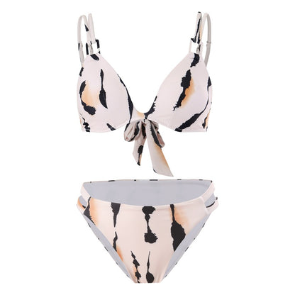 2024New Style Swimsuit Bikini Three-Piece Set Mesh Print Long Pants Swimwear swimwear - Seldom Seen Styles