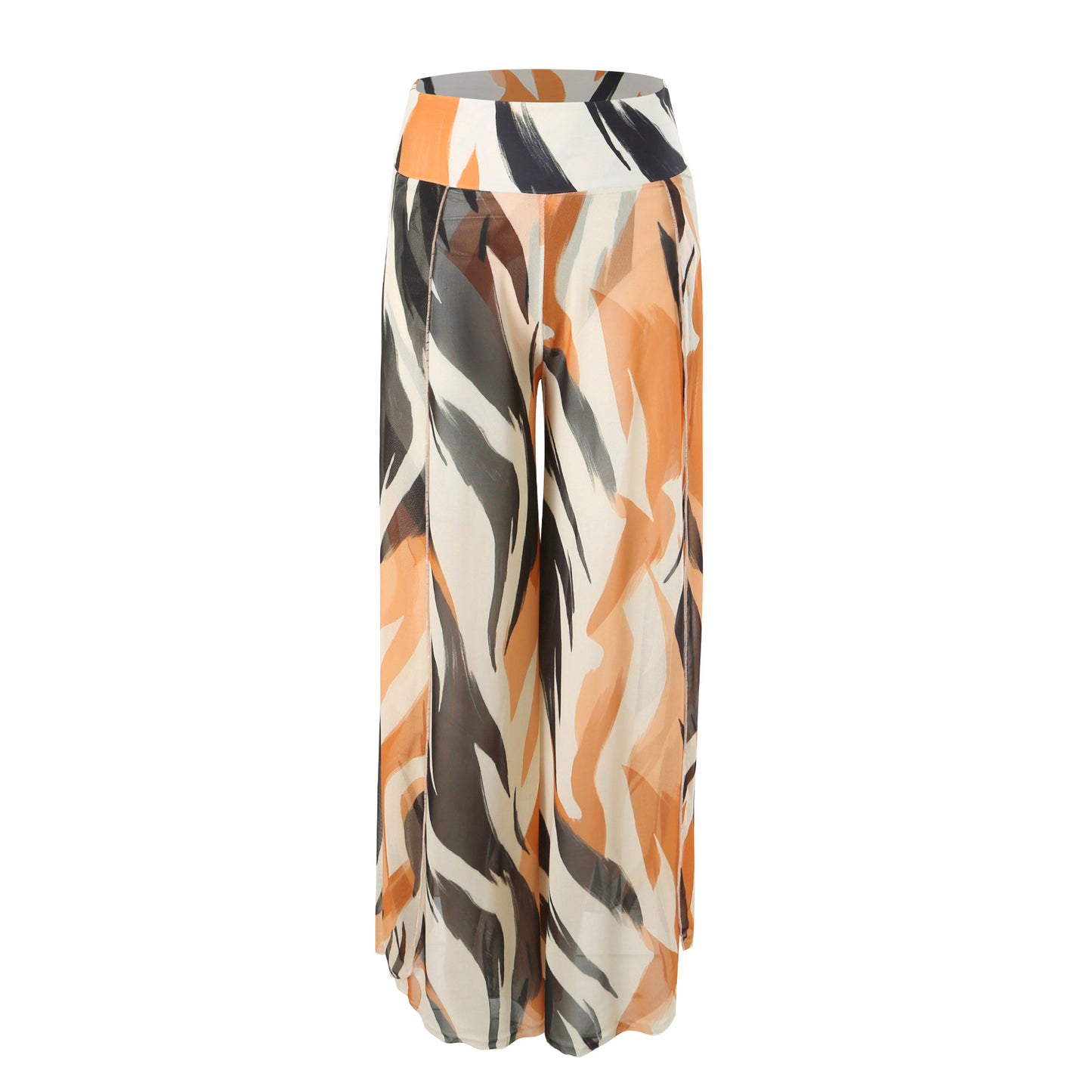 2024New Style Swimsuit Bikini Three-Piece Set Mesh Print Long Pants Swimwear swimwear - Seldom Seen Styles