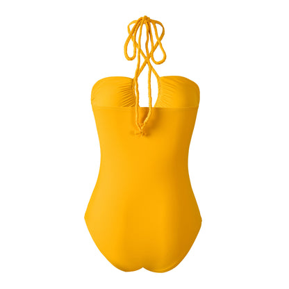 2025 New Solid Color Fashion Swimsuit Women Sexy Swimwear One-Piece Two-Piece Set - Seldom Seen Styles