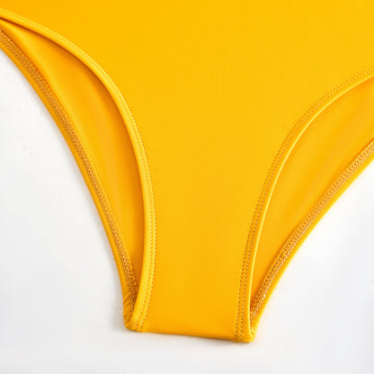 2025 New Solid Color Fashion Swimsuit Women Sexy Swimwear One-Piece Two-Piece Set - Seldom Seen Styles