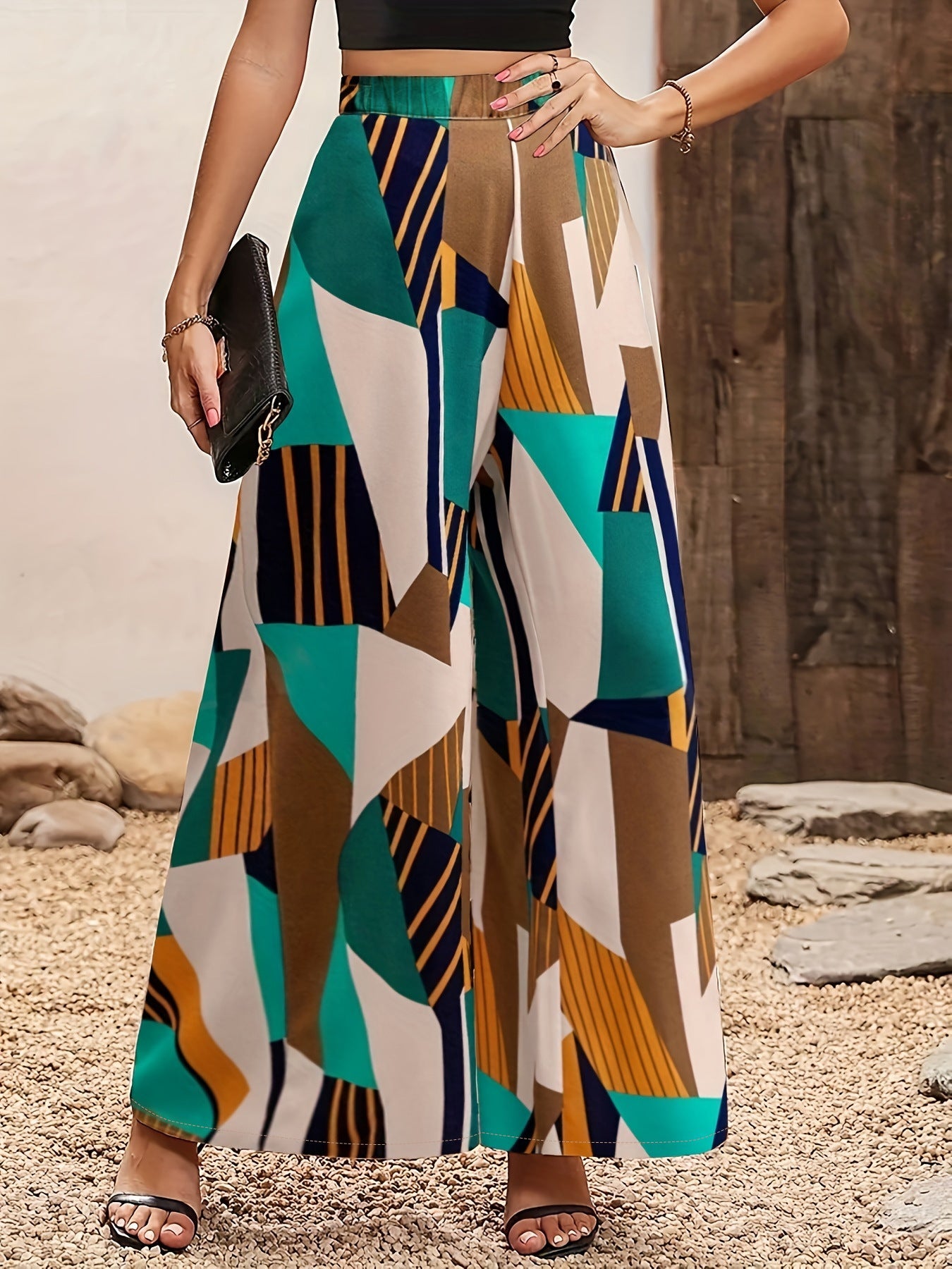 2025 Spring Women's New Casual Loose Woven Print Fashion3D Loose Fit Patterned Pants - Seldom Seen Styles