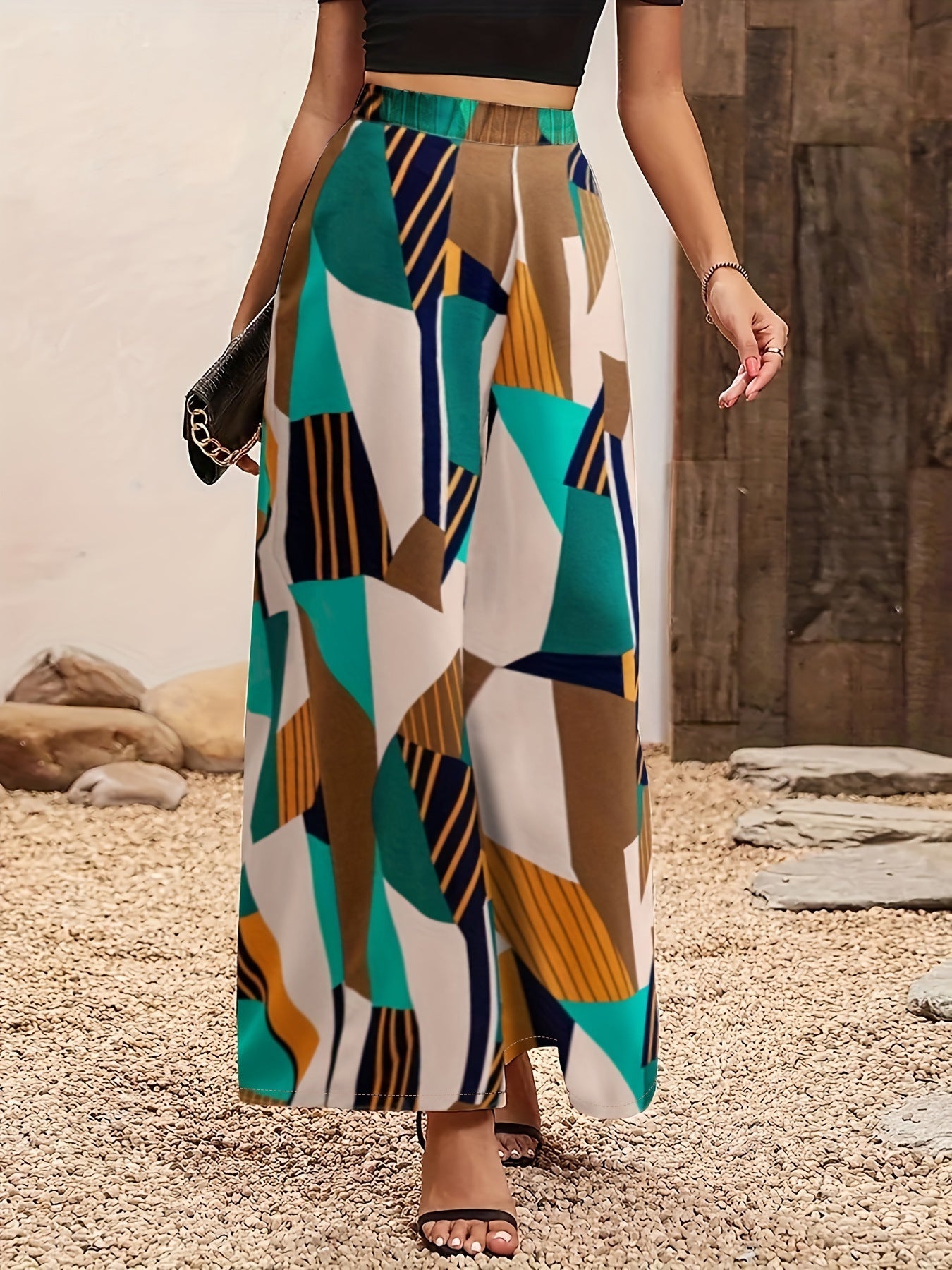 2025 Spring Women's New Casual Loose Woven Print Fashion3D Loose Fit Patterned Pants - Seldom Seen Styles