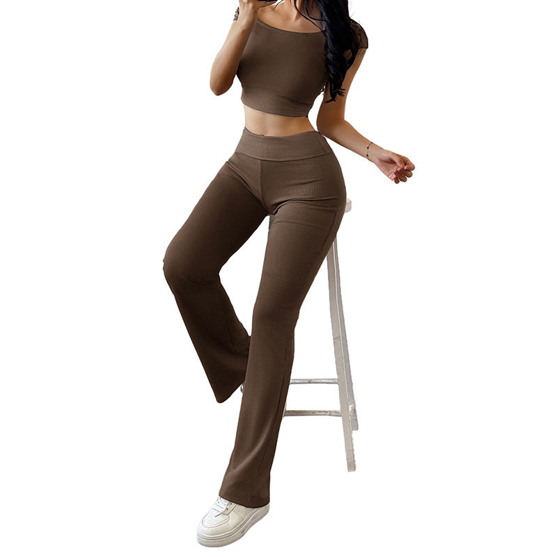 2025Summer New  All-Matching Casual Sports Simple Solid Color Close-Fitting Fashion Suit Women - Seldom Seen Styles