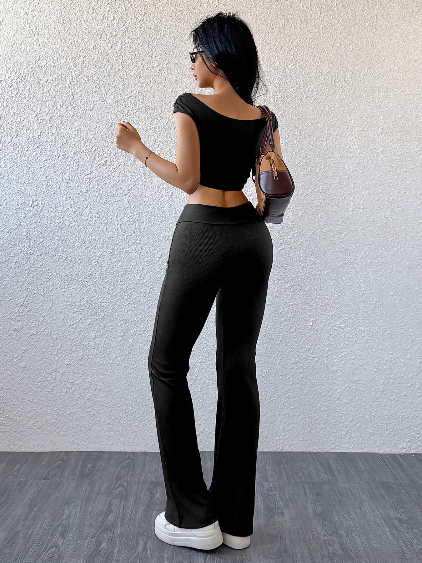 2025Summer New  All-Matching Casual Sports Simple Solid Color Close-Fitting Fashion Suit Women - Seldom Seen Styles