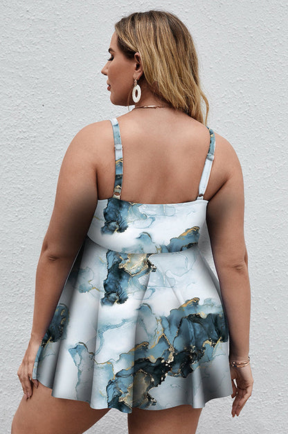 Floral Print Swim Dress With Shorts - Seldom Seen Styles