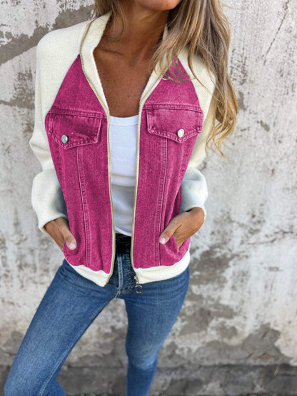 Casual V-neck Zipper Jacket - Seldom Seen Styles