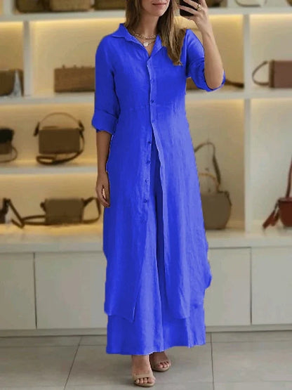 Women Casual Cotton and Linen Two-piece Set - Seldom Seen Styles