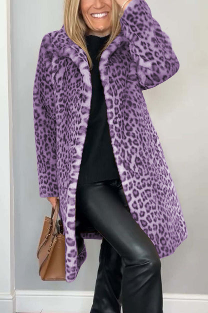 Lizzie – Leopard Print Long Coat