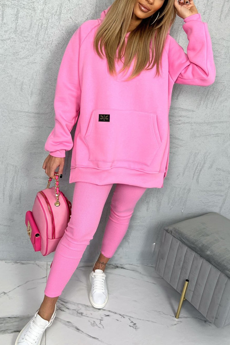 Women's Hooded Slit Casual Suit - Seldom Seen Styles