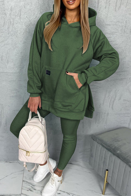 Women's Hooded Slit Casual Suit - Seldom Seen Styles