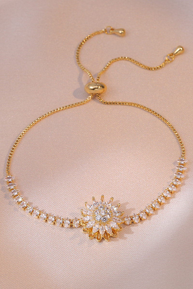 Women's Sunflower Diamond Bracelet - Seldom Seen Styles