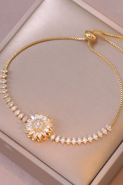 Women's Sunflower Diamond Bracelet - Seldom Seen Styles