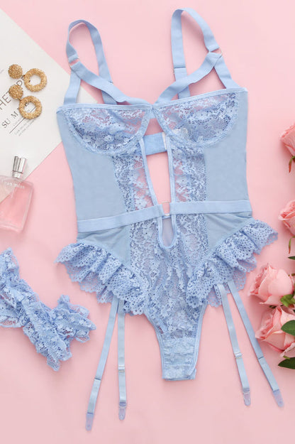 Floral Lace Teddy Bodysuit - Seldom Seen Styles