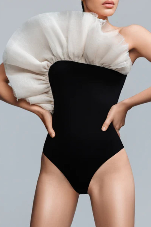 Exaggerated 3D Flower One Piece Swimsuit - Seldom Seen Styles