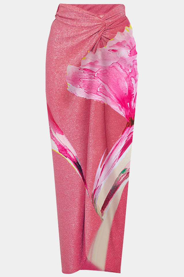 3D Flower One Shoulder Swimsuit & Skirt Set - Seldom Seen Styles