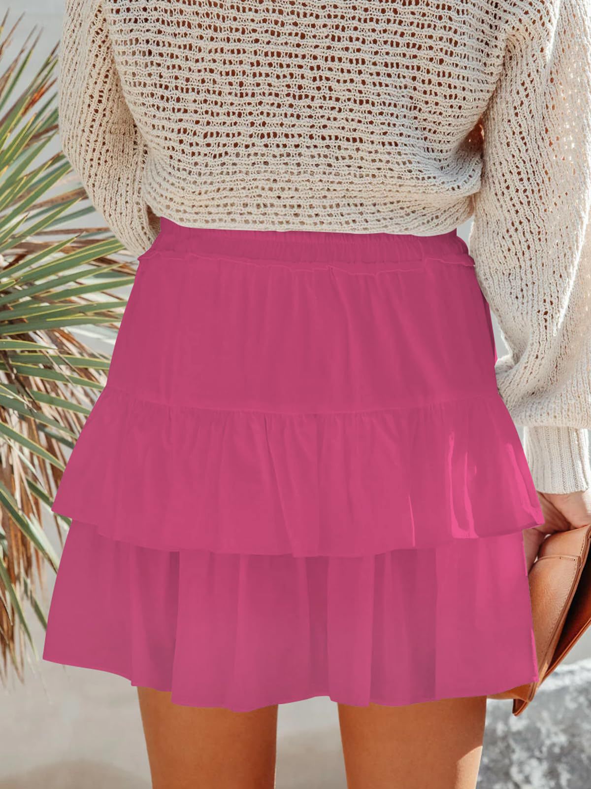 Women's Pleated Skirt High Waisted Ruffle Tennis Skirts Sports Skater Running Skorts with Shorts Pockets