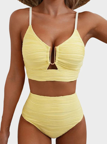 2 Piece Bikini Set U-Wire Cutout Swimsuit