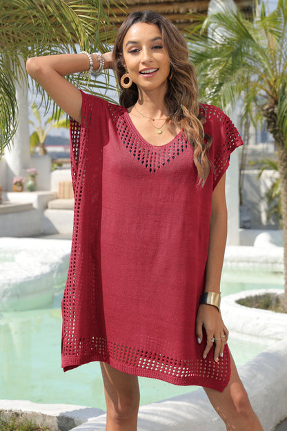 Openwork Slit Cover Up - Seldom Seen Styles