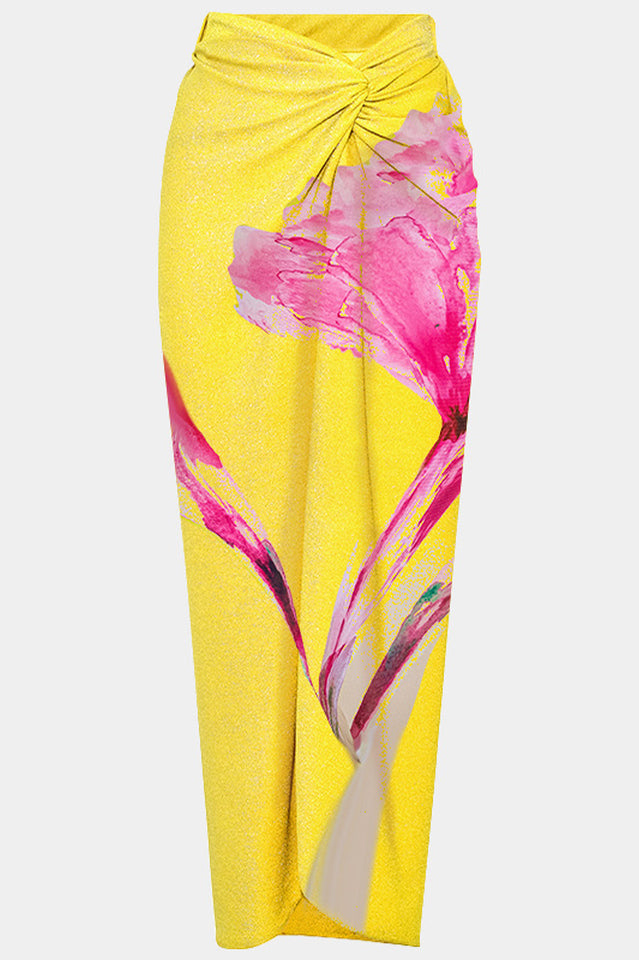 3D Flower One Shoulder Swimsuit & Skirt Set - Seldom Seen Styles