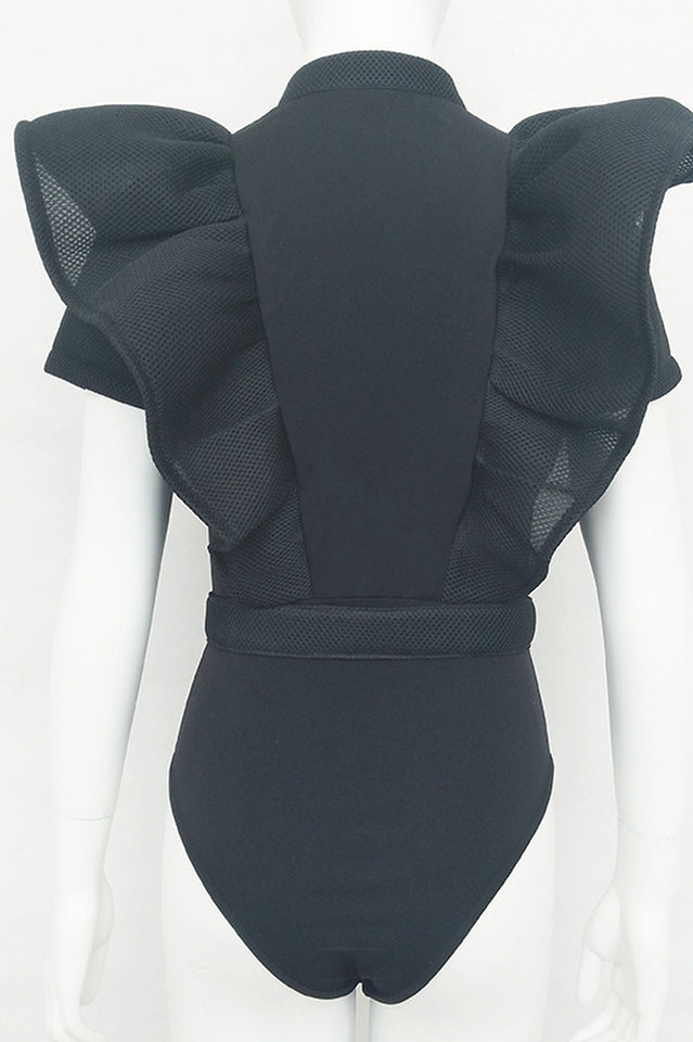 Goth Sissy Party Ruffle Bodysuit - Seldom Seen Styles