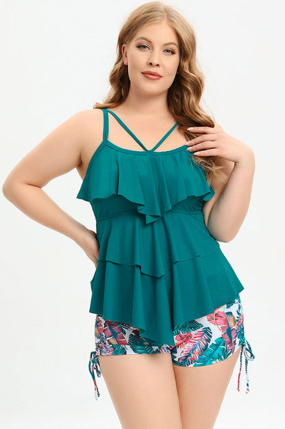 (L-5XL) Plus Size Tankini Swimsuit - Seldom Seen Styles