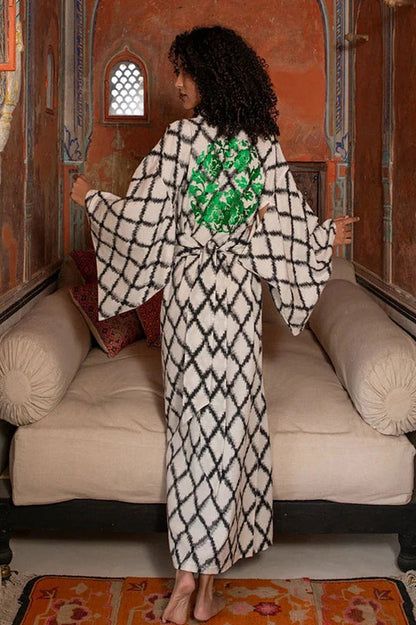 Brigitte One Of A Kind Ikat Maxi Kimono - Seldom Seen Styles