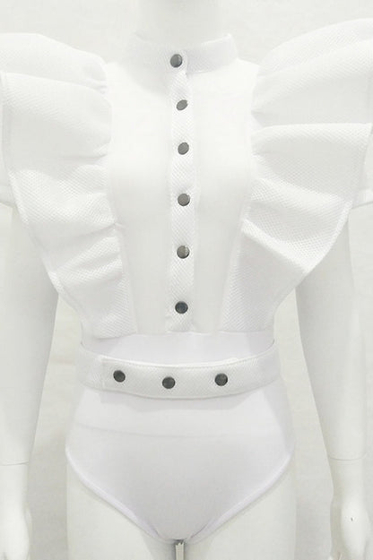 Goth Sissy Party Ruffle Bodysuit - Seldom Seen Styles