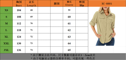 Women's UPF 50 Long Sleeve Sun Protection Shirts Safari Fishing Hiking - Seldom Seen Styles