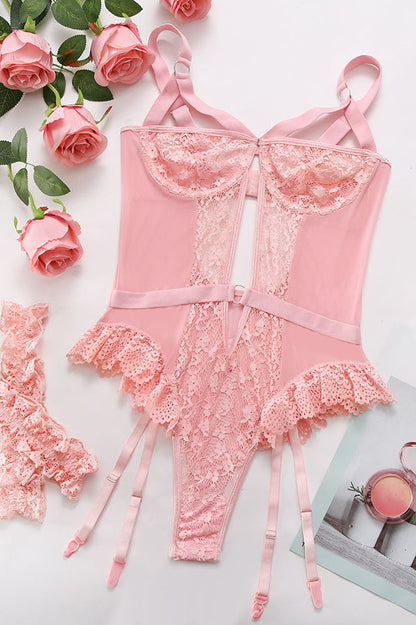 Floral Lace Teddy Bodysuit - Seldom Seen Styles