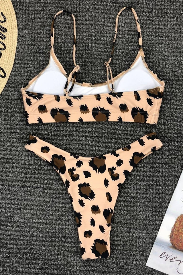 Leopard Print Bikini Set (Multicolor) - Dress In Beauty