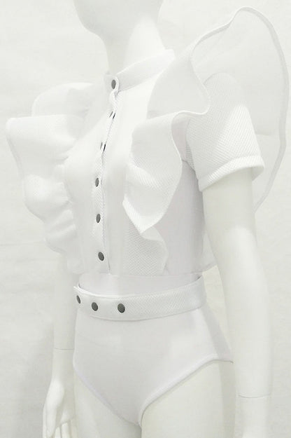 Goth Sissy Party Ruffle Bodysuit - Seldom Seen Styles