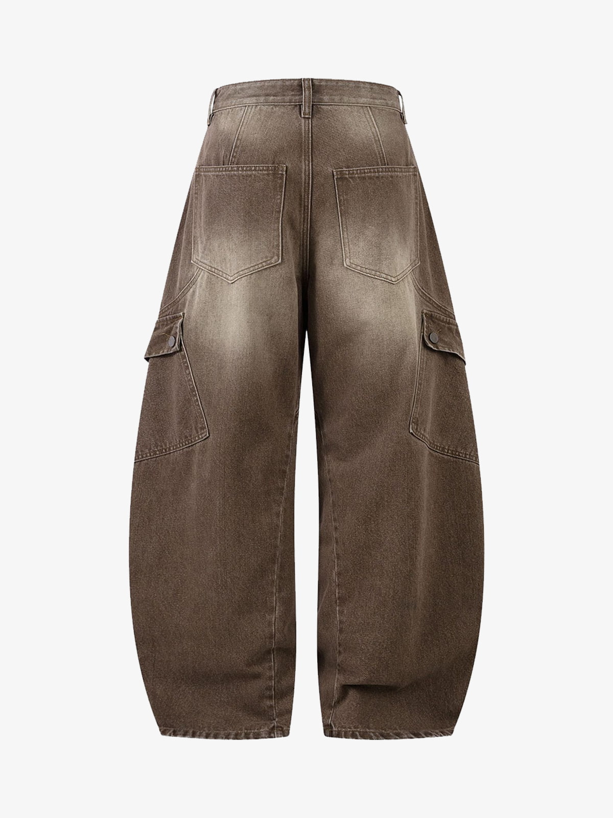 High-Waisted Wide-Leg Cargo Pants with Unique Pocket Design 