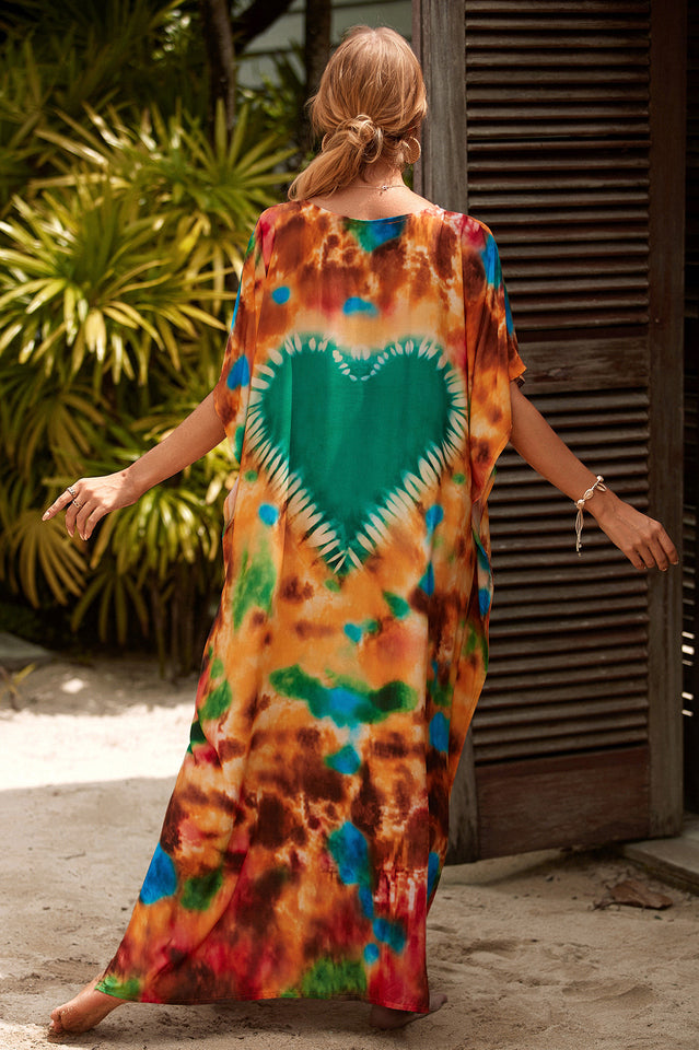 Tropical Pattern Kimono Blouse ( 29 Colors ) | Dress In Beauty