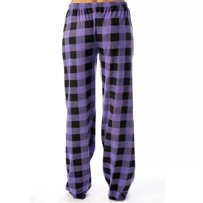 Women's Plaid Pyjama Bottoms Fleece Checked Pjs Pants Soft Drawstring Lounge Sleepwear for Ladies Women Sleep Bottoms for Fall & Winter