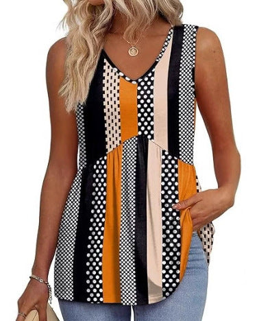 Womens Tank Tops 2025 Flowy Peplum Tops for Women Dressy Sleeveless V Neck Babydoll Tank Tops - Seldom Seen Styles