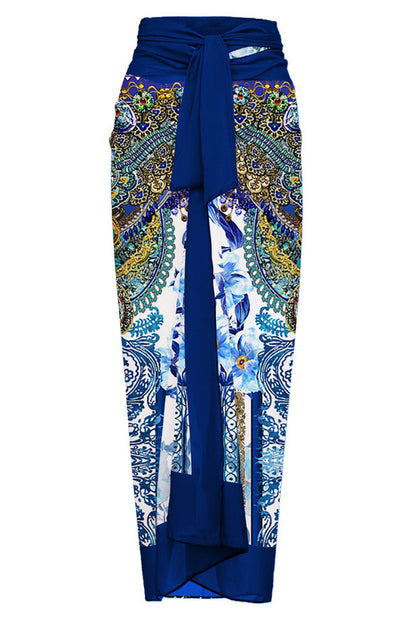 3D Flower One Piece Swimsuit & Skirt Set - Seldom Seen Styles