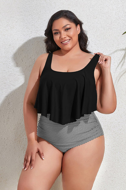 (L-4XL) Floral High Waist Bikini Set | Dress In Beauty