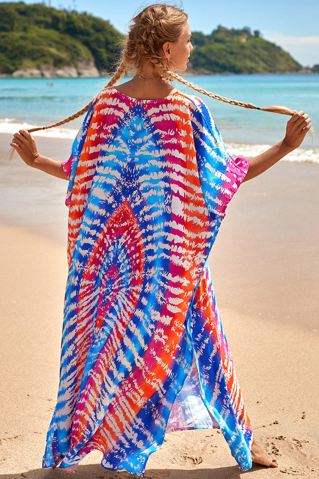 Tropical Pattern Kimono Blouse ( 29 Colors ) | Dress In Beauty